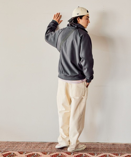 niko and...（ニコアンド）の「カラーダンボールハーフジッププルオーバー（Tシャツ/カットソー・メンズ・サンドグレー/ブラウン/チャコール・LARGE/MEDIUM）」の10枚目の写真