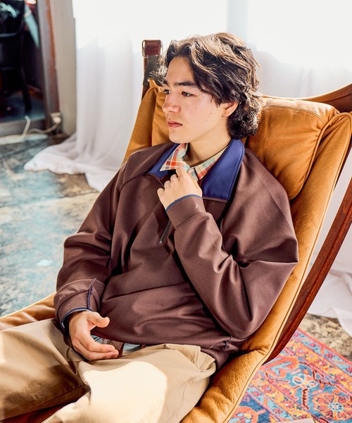 niko and...（ニコアンド）の「カラーダンボールハーフジッププルオーバー（Tシャツ/カットソー・メンズ・サンドグレー/ブラウン/チャコール・LARGE/MEDIUM）」の17枚目の写真