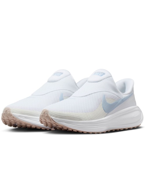 NIKE(ナイキ)の「ナイキ NIKE ナイキ レボリューション 8 イージーオン(スニーカー・レディース・ホワイト×ブルー・23.0cm/23.5cm/24.0cm/24.5cm/25.0cm)」の3枚目の写真