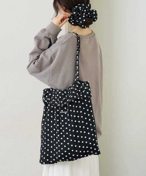 mystic（ミスティック）の「ドットフラワートートBAG（トートバッグ・レディース・オフホワイト/ブラック・ONE SIZE）」の9枚目の写真