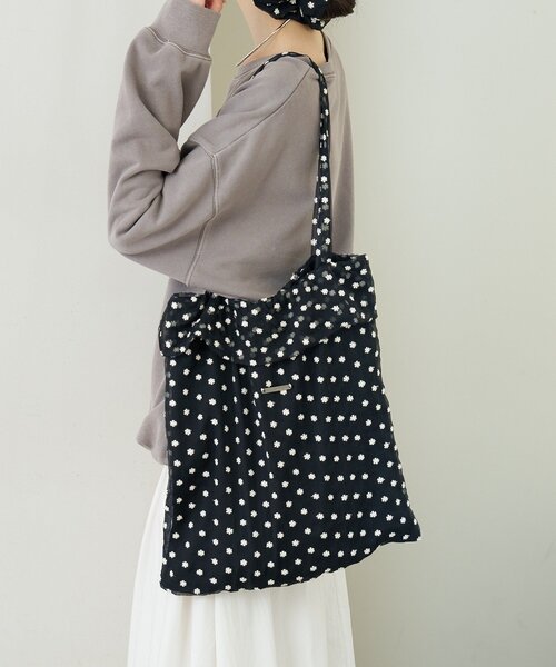 mystic（ミスティック）の「ドットフラワートートBAG（トートバッグ・レディース・オフホワイト/ブラック・ONE SIZE）」の10枚目の写真