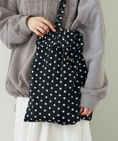 mystic（ミスティック）の「ドットフラワートートBAG（トートバッグ・レディース・オフホワイト/ブラック・ONE SIZE）」の11枚目の写真