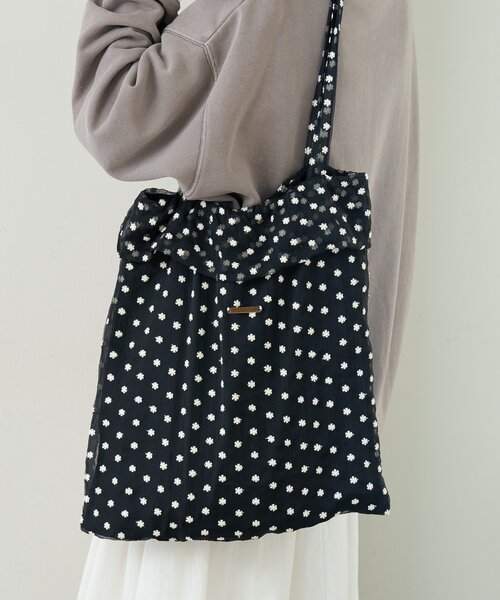 mystic（ミスティック）の「ドットフラワートートBAG（トートバッグ・レディース・オフホワイト/ブラック・ONE SIZE）」の12枚目の写真