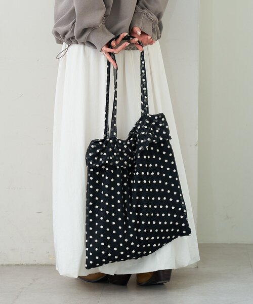 mystic（ミスティック）の「ドットフラワートートBAG（トートバッグ・レディース・オフホワイト/ブラック・ONE SIZE）」の15枚目の写真