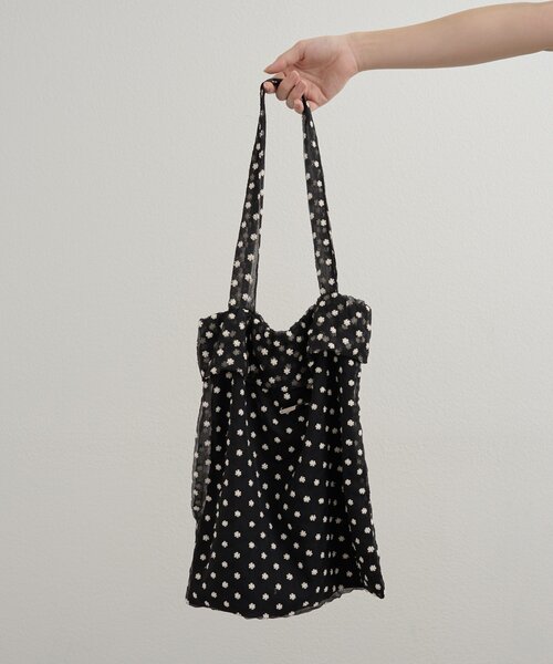 mystic（ミスティック）の「ドットフラワートートBAG（トートバッグ・レディース・オフホワイト/ブラック・ONE SIZE）」の17枚目の写真
