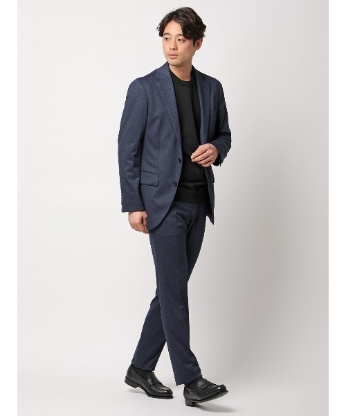 SUIT SQUARE（スーツスクエア）の「SMACTIVE ジャケット ウォッシャブル ストレッチ TRジャージー 無地（テーラードジャケット・メンズ・ネイビー・SS/S/M/L/LL/3L）」の2枚目の写真