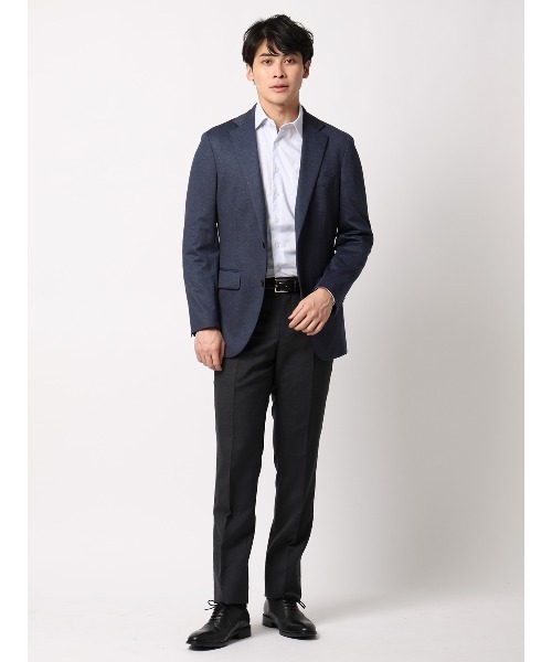 SUIT SQUARE（スーツスクエア）の「SMACTIVE ジャケット ウォッシャブル ストレッチ TRジャージー 無地（テーラードジャケット・メンズ・ネイビー・SS/S/M/L/LL/3L）」の4枚目の写真