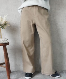 ゆったり カラーペインターワイドパンツ