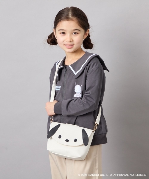 a.v.v（アーヴェヴェ）の「【数量限定】[シナモロール／ポチャッコ]お顔ショルダーバッグ（ショルダーバッグ・キッズ・ダークインディゴブルー/アイボリー・120）」の2枚目の写真