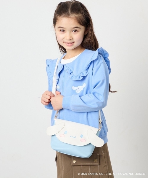 a.v.v（アーヴェヴェ）の「【数量限定】[シナモロール／ポチャッコ]お顔ショルダーバッグ（ショルダーバッグ・キッズ・ダークインディゴブルー/アイボリー・120）」の3枚目の写真