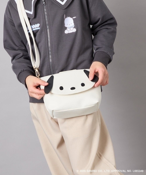 a.v.v（アーヴェヴェ）の「【数量限定】[シナモロール／ポチャッコ]お顔ショルダーバッグ（ショルダーバッグ・キッズ・ダークインディゴブルー/アイボリー・120）」の11枚目の写真