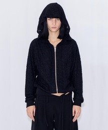 VIAVANDA（ヴィアヴァンダ）の「LACE DOUBLE ZIP HOODIE（パーカー）」