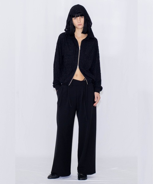 VIAVANDA(ヴィアヴァンダ)の「LACE DOUBLE ZIP HOODIE(パーカー・レディース・アイボリー/ブラック・FREE)」の21枚目の写真