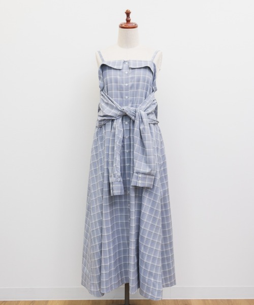 CLETTE(クレット)の「CLETTEオリジナルシャツディテールキャミワンピース(ワンピース・レディース・ブラック/ブルー/バーガンディー・4L/3L/LL)」の14枚目の写真