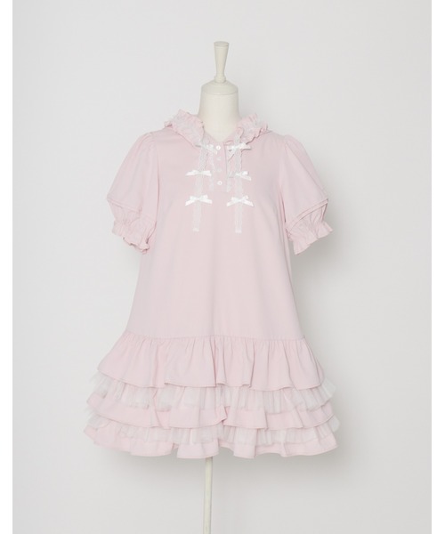 Lolime by mellfy memory(ロリミー バイ メルフィーメモリー)の「hooded frill ruffle mini dress(ワンピース・レディース・ブルー/ピンク・M/LL)」の12枚目の写真