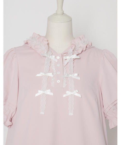 Lolime by mellfy memory(ロリミー バイ メルフィーメモリー)の「hooded frill ruffle mini dress(ワンピース・レディース・ブルー/ピンク・M/LL)」の13枚目の写真