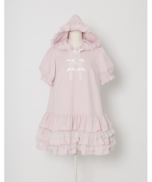 Lolime by mellfy memory(ロリミー バイ メルフィーメモリー)の「hooded frill ruffle mini dress(ワンピース・レディース・ブルー/ピンク・M/LL)」の19枚目の写真