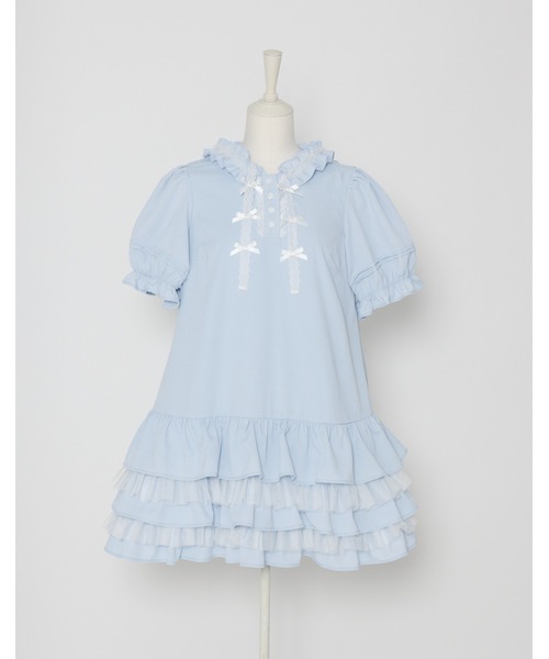 Lolime by mellfy memory(ロリミー バイ メルフィーメモリー)の「hooded frill ruffle mini dress(ワンピース・レディース・ブルー/ピンク・M/LL)」の22枚目の写真