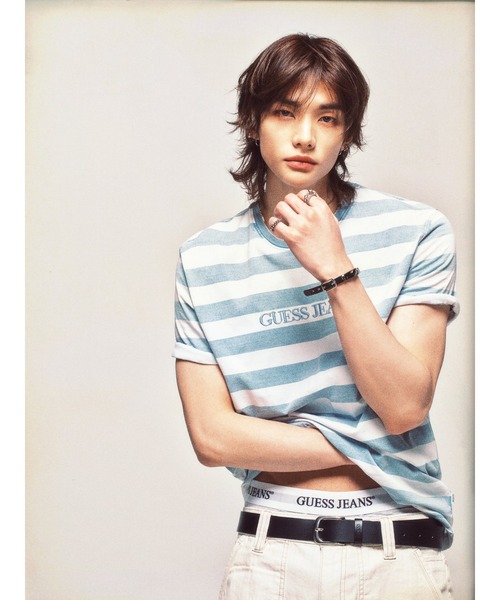 GUESS JEANS Short Sleeves Crew Neck Regular Striped Yd Tee Tシャツ