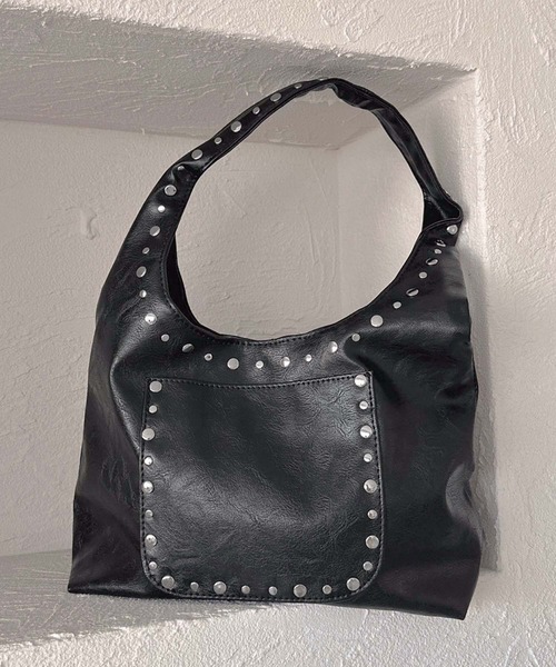 apres jour mignon（アプレジュールミニョン）の「【apresjour mignon×ARIAZ】スタッズデザインハンドバッグ（ハンドバッグ・レディース・アイボリー/ブラック/ダークブラウン・ONESIZE）」の3枚目の写真