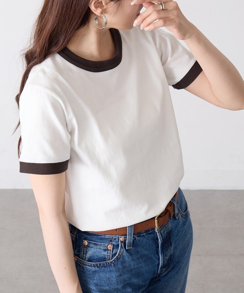 Healthknit（ヘルスニット）の「【Healthknit】26SS TOMPKINS Jersey Ringer Crewneck S/S 219（Tシャツ/カットソー・レディース・ブラック/ヘザーグレー/ネイビー/ホワイト・FREE）」の2枚目の写真