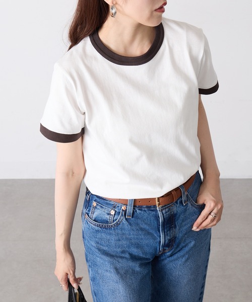 Healthknit（ヘルスニット）の「【Healthknit】26SS TOMPKINS Jersey Ringer Crewneck S/S 219（Tシャツ/カットソー・レディース・ブラック/ヘザーグレー/ネイビー/ホワイト・FREE）」の5枚目の写真