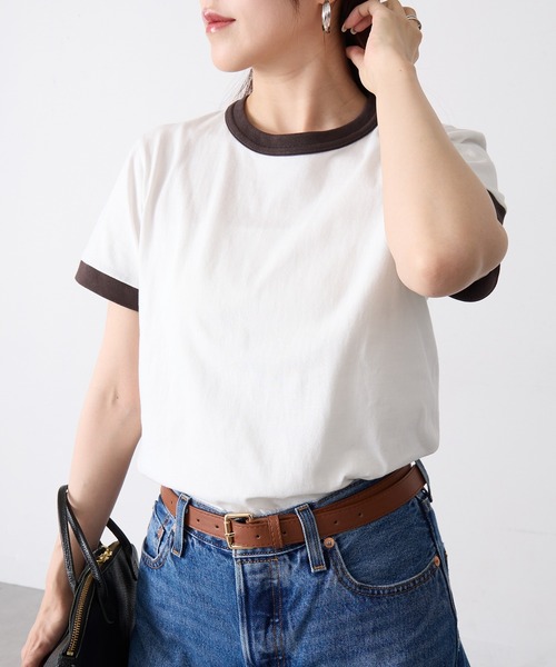 Healthknit（ヘルスニット）の「【Healthknit】26SS TOMPKINS Jersey Ringer Crewneck S/S 219（Tシャツ/カットソー・レディース・ブラック/ヘザーグレー/ネイビー/ホワイト・FREE）」の6枚目の写真