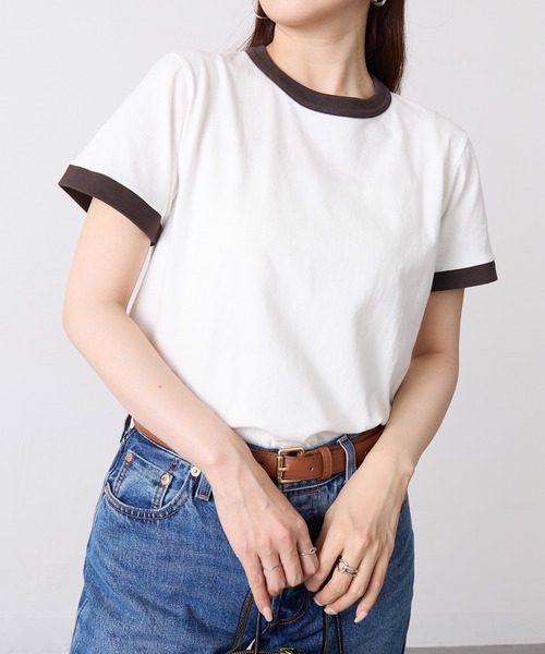 Healthknit（ヘルスニット）の「【Healthknit】26SS TOMPKINS Jersey Ringer Crewneck S/S 219（Tシャツ/カットソー・レディース・ブラック/ヘザーグレー/ネイビー/ホワイト・FREE）」の7枚目の写真