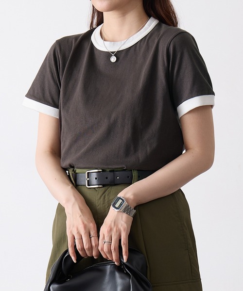 Healthknit（ヘルスニット）の「【Healthknit】26SS TOMPKINS Jersey Ringer Crewneck S/S 219（Tシャツ/カットソー・レディース・ブラック/ヘザーグレー/ネイビー/ホワイト・FREE）」の13枚目の写真