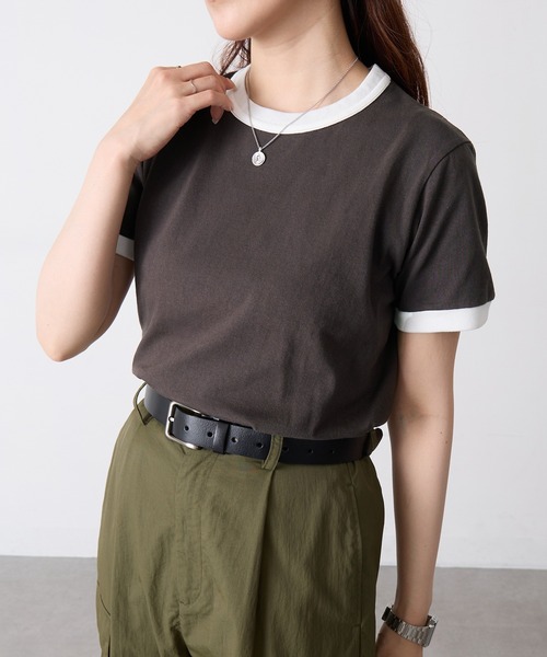 Healthknit（ヘルスニット）の「【Healthknit】26SS TOMPKINS Jersey Ringer Crewneck S/S 219（Tシャツ/カットソー・レディース・ブラック/ヘザーグレー/ネイビー/ホワイト・FREE）」の14枚目の写真