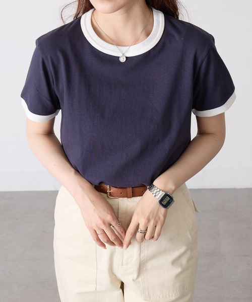 Healthknit（ヘルスニット）の「【Healthknit】26SS TOMPKINS Jersey Ringer Crewneck S/S 219（Tシャツ/カットソー・レディース・ブラック/ヘザーグレー/ネイビー/ホワイト・FREE）」の17枚目の写真