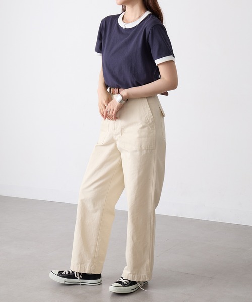 Healthknit（ヘルスニット）の「【Healthknit】26SS TOMPKINS Jersey Ringer Crewneck S/S 219（Tシャツ/カットソー・レディース・ブラック/ヘザーグレー/ネイビー/ホワイト・FREE）」の21枚目の写真
