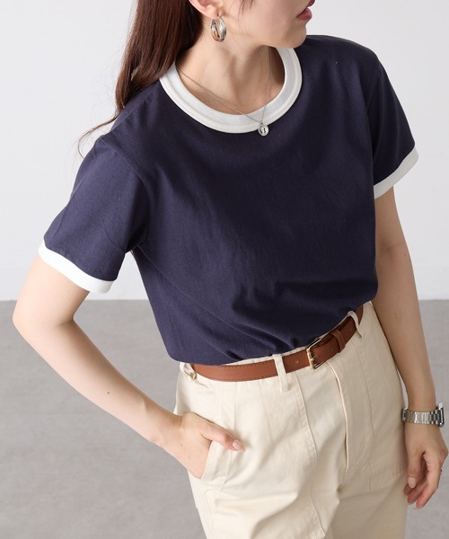 Healthknit（ヘルスニット）の「【Healthknit】26SS TOMPKINS Jersey Ringer Crewneck S/S 219（Tシャツ/カットソー・レディース・ブラック/ヘザーグレー/ネイビー/ホワイト・FREE）」の18枚目の写真