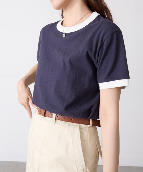 Healthknit（ヘルスニット）の「【Healthknit】26SS TOMPKINS Jersey Ringer Crewneck S/S 219（Tシャツ/カットソー・レディース・ブラック/ヘザーグレー/ネイビー/ホワイト・FREE）」の19枚目の写真
