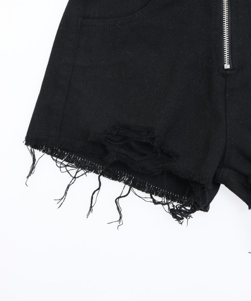 ANAP kids（アナップキッズ）の「ハイウエスト ジップ クラッシュ ショートパンツ（デニムパンツ・キッズ・ブルー/ブラック・120/130/110）」の12枚目の写真