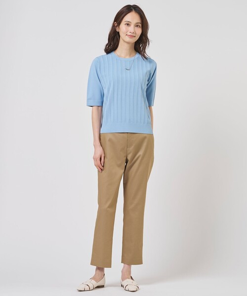 J.PRESS(ジェイプレス)の「【アンサンブル着用可】Rayon Elite Stretch クルーネック ニット(ニット/セーター・レディース・サックスブルー系/ベージュ系/ピンク系/ネイビー系・LARGE/MEDIUM)」の19枚目の写真
