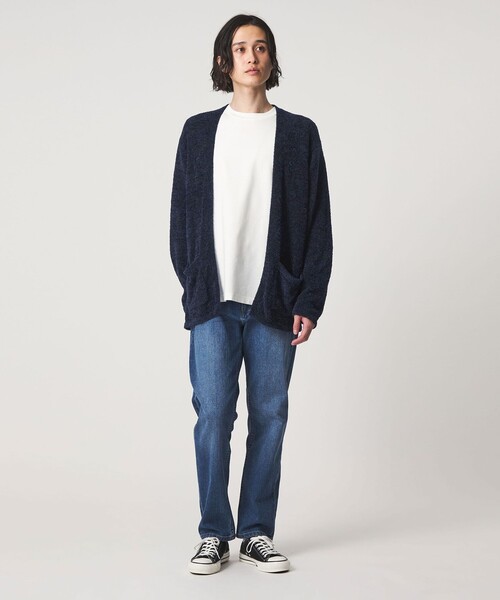 A DAY IN THE LIFE UNITED ARROWS(アデイインザライフユナイテッドアローズ)の「フェザーヤーン イージーカーディガン-ウォッシャブル-<A DAY IN THE LIFE>(ニット/セーター・メンズ・ネイビー/ダークグレー/ナチュラル・L/M)」の7枚目の写真