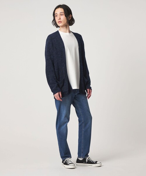 A DAY IN THE LIFE UNITED ARROWS(アデイインザライフユナイテッドアローズ)の「フェザーヤーン イージーカーディガン-ウォッシャブル-<A DAY IN THE LIFE>(ニット/セーター・メンズ・ネイビー/ダークグレー/ナチュラル・L/M)」の6枚目の写真