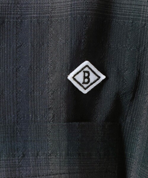BROOKLYN OVERALL（ブルックリンオーバーオール）の「BROOKLYN OVERALL テクスチャーチェック バンドカラーシャツ（シャツ/ブラウス・メンズ・オフホワイト/ライトグレー/ネイビー/ブラック・M/L）」の16枚目の写真