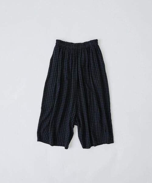 conges payes ADIEU TRISTESSE（コンジェ ペイエ アデュートリステス）の「【FAVE】シャーリングワイドサンエルパンツ（その他パンツ・レディース・グレー系その他/ネイビー/キナリ/ブルー系その他/インディゴブルー・38）」の5枚目の写真