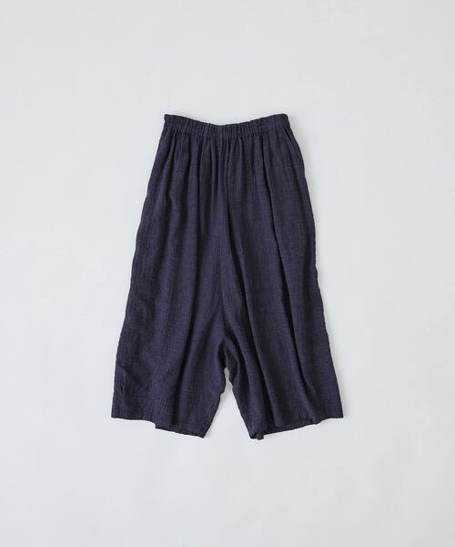 conges payes ADIEU TRISTESSE（コンジェ ペイエ アデュートリステス）の「【FAVE】シャーリングワイドサンエルパンツ（その他パンツ・レディース・グレー系その他/ネイビー/キナリ/ブルー系その他/インディゴブルー・38）」の3枚目の写真