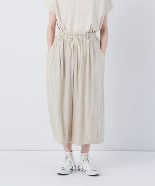 conges payes ADIEU TRISTESSE（コンジェ ペイエ アデュートリステス）の「【FAVE】シャーリングワイドサンエルパンツ（その他パンツ・レディース・グレー系その他/ネイビー/キナリ/ブルー系その他/インディゴブルー・38）」の11枚目の写真