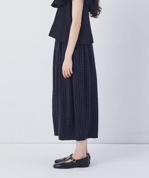 conges payes ADIEU TRISTESSE（コンジェ ペイエ アデュートリステス）の「【FAVE】シャーリングワイドサンエルパンツ（その他パンツ・レディース・グレー系その他/ネイビー/キナリ/ブルー系その他/インディゴブルー・38）」の20枚目の写真