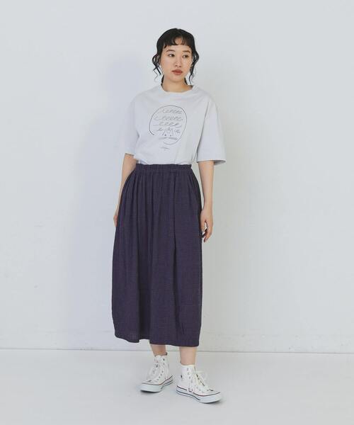 conges payes ADIEU TRISTESSE（コンジェ ペイエ アデュートリステス）の「【FAVE】シャーリングワイドサンエルパンツ（その他パンツ・レディース・グレー系その他/ネイビー/キナリ/ブルー系その他/インディゴブルー・38）」の22枚目の写真