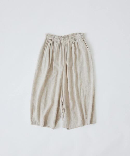 conges payes ADIEU TRISTESSE（コンジェ ペイエ アデュートリステス）の「【FAVE】シャーリングワイドサンエルパンツ（その他パンツ・レディース・グレー系その他/ネイビー/キナリ/ブルー系その他/インディゴブルー・38）」の6枚目の写真