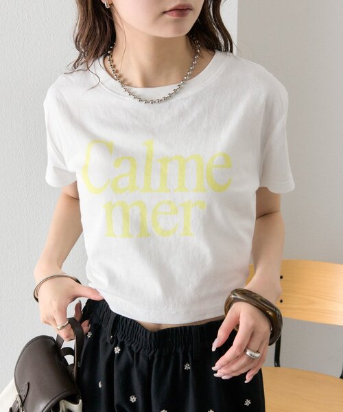 mystic(ミスティック)の「【新色BRN/5色展開/短丈で使いやすい◎】カラーロゴチビTシャツ(Tシャツ/カットソー・レディース・ピンク/オフホワイト/イエロー/ブルー/ブラウン・FREE)」の4枚目の写真