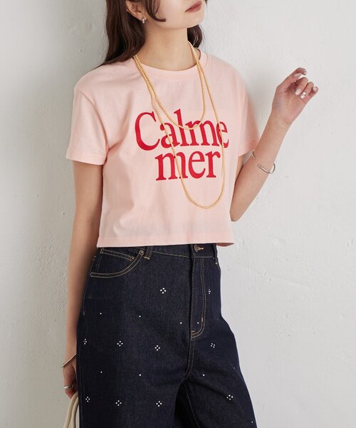 mystic（ミスティック）の「カラーロゴチビTシャツ（Tシャツ/カットソー・レディース・ピンク/オフホワイト・FREE）」の6枚目の写真