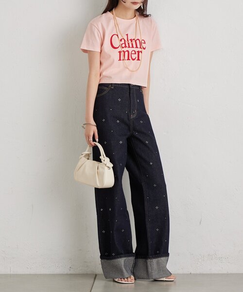 mystic（ミスティック）の「カラーロゴチビTシャツ（Tシャツ/カットソー・レディース・ピンク/オフホワイト・FREE）」の8枚目の写真