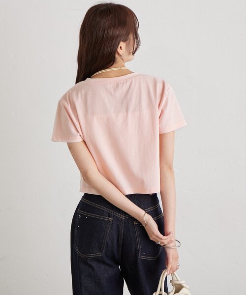 mystic（ミスティック）の「カラーロゴチビTシャツ（Tシャツ/カットソー・レディース・ピンク/オフホワイト・FREE）」の15枚目の写真