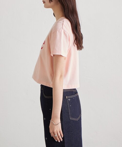mystic（ミスティック）の「カラーロゴチビTシャツ（Tシャツ/カットソー・レディース・ピンク/オフホワイト・FREE）」の18枚目の写真